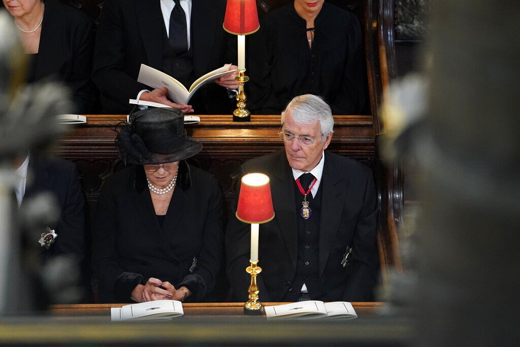 Former British Prime Minister John Major and his wife Norma Major